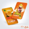 طرح کارت ویزیت خام بستنی فروشی شامل عکس آبمیوه و بستنی با فرمت PSD و قابل ویرایش