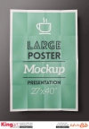 موکاپ پوستر دیواری به صورت لایه باز با فرمت psd جهت پیش نمایش پوستر تبلیغاتی