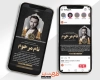 طرح اینستاگرام آگهی فوت پدر