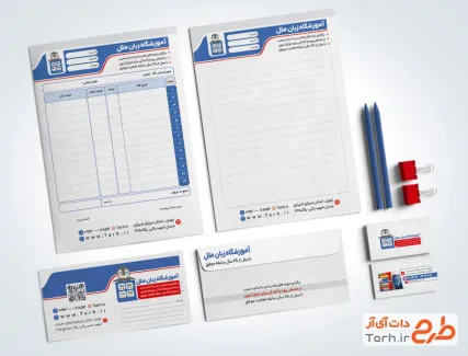 طرح ست اداری آموزشگاه زبان با قابلیت ویرایش