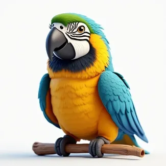 عکس استوک طوطی آبی و زرد عکس حرفه ای پرنده