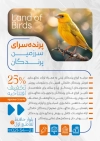 طرح تراکت پرنده سرا با تصویرسازی پرنده