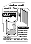 طرح لایه باز تراکت ریسو خدمات آسانسور دارای عکس درب آسانسور