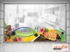 طرح استیکر آبمیوه بستنی شامل عکس میوه جهت چاپ استیکر مغازه آبمیوه و بستنی فروشی