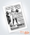 فایل لایه باز تراکت سیاه و سفید باشگاه بدنسازی به صورت لایه باز
