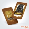 طرح قابل ویرایش کارت ویزیت باشگاه اسب سواری شامل اسب سیاه