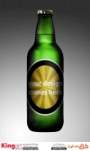 طرح خام موکاپ شیشه ای دلستر به صورت لایه باز با فرمت psd جهت پیش نمایش بطری شیشه ای دلستر لیموناد