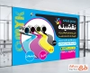 طرح بنر داخل مغازه ای مرکز چاپ دارای عکس قوطی رنگ