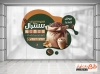 طرح لایه باز استیکر قهوه فروشی شامل وکتور دانه قهوه