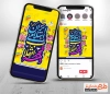 قالب پست و استوری دهه فجر شامل خوشنویسی دهه فجر انقلاب اسلامی ایران