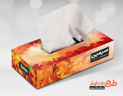 طرح جعبه دستمال کاغذی پاییز