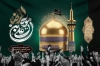 طرح بنر پشت سن شهادت امام رضا با تایپوگرافی علی بن موسی الرضا