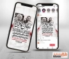 قالب اینستاگرام اطلاعیه دهه فاطمیه شامل خوشنویسی دهه اول فاطمیه