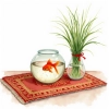 عکس حرفه ای ماهی گلی و سبزه