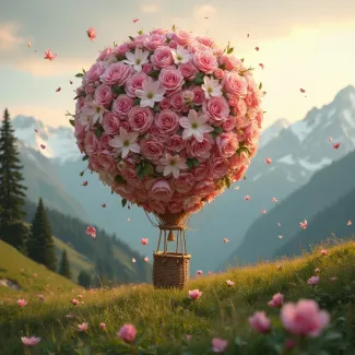عکس با کیفیت بالن گل رز صورتی عکس حرفه ای گل