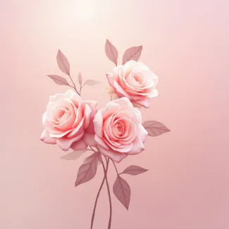 تصویر دسته گل رز صورتی ساخته هوش مصنوعی عکس حرفه ای گل