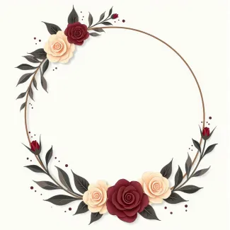 عکس با کیفیت کادر دایره ای گل رز عکس حرفه ای گل