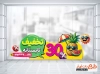 طرح لایه باز استیکر تخفیف تابستانی شامل وکتور آناناس