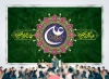 طرح بنر دکور عید غدیر شامل خوشنویسی من کنت مولا فهذا علی مولا