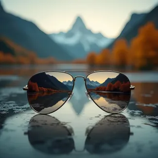 عکس عینک خلبانی ساخته هوش مصنوعی عکس حرفه ای عینک فروشی