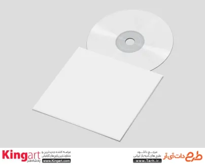موکاپ لایه باز محافظ سی دی به صورت لایه باز با فرمت psd جهت پیش نمایش کاور و برچسب CD و DVD