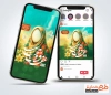 قالب اینستاگرام روز عفاف و حجاب شامل عکس زن با حجاب