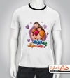 تی شرت روز پدر شامل تصویر سازی پدر و دختر جهت چاپ تیشرت روز پدر