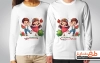 طرح تی شرت ست شب یلدا شامل تصویرسازی دختر و پسر جهت چاپ تیشرت یلدا