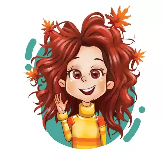 تصویرسازی دختر با موی ژولیده با فرمت psd و فتوشاپ