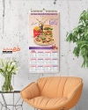 دانلود طرح تقویم دیواری فست فودی شامل عکس ساندویچ جهت چاپ تقویم ساندویچی و فستفود 1402
