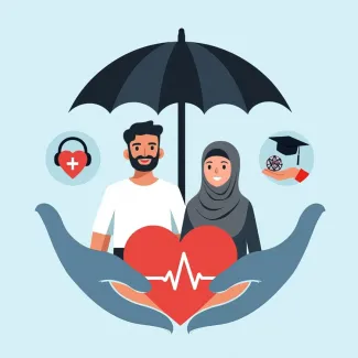 عکس بیمه خانواده ساخته هوش مصنوعی عکس حرفه ای بیمه