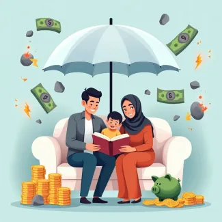 تصویر حمایت مالی بیمه از سرمایه خانواده عکس حرفه ای بیمه
