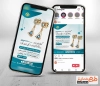 طرح اینستاگرام لایه باز طلا فروشی شامل عکس گوشواره