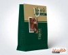 طرح ساک دستی طلا فروشی شامل رنگ‌بندی طلایی و سبز