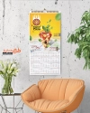 طرح تقویم دیواری پیتزایی شامل وکتور پیتزا جهت چاپ تقویم ساندویچی و فستفود 1402