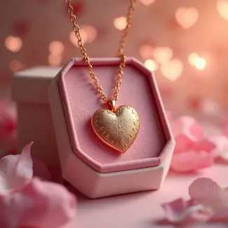 دانلود عکس هوش مصنوعی گردنبند به شکل قلب عکس حرفه ای جواهر