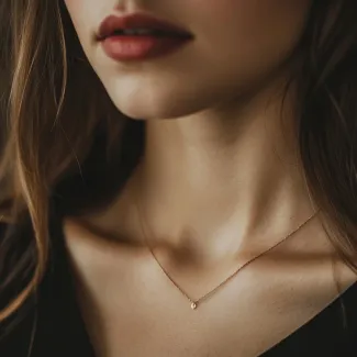 عکس گردنبند در گردن زن عکس حرفه ای جواهر