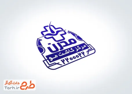 طرح آماده مهر ژلاتینی کلینیک تخصصی کاشت مو دارای وکتور مو