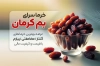 طرح کارت ویزیت خرما فروشی شامل عکس ظرف خرما