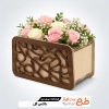 طرح برش لیزری باکس گل برای کافه و رستوران
