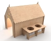 طرح لیزر خانه چوبی حیوانات خانگی