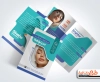 طرح لایه باز کاتالوگ کلینیک لیزر شامل عکس زن