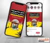 قالب اینستاگرام روز مانور زلزله و ایمنی مدارس شامل تصویرسازی دانش آموز