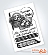 تراکت سیاه سفید میوه فروشی شامل وکتور سیاه و سفید میوه با فرمت psd و قابل ویرایش