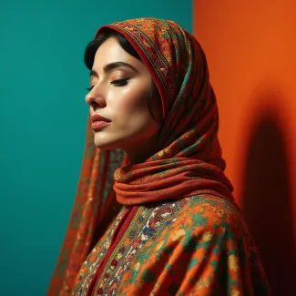 دانلود عکس زن ایرانی با شال عکس حرفه ای زن