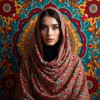 تصویر هوش مصنوعی دختر ایرانی محجبه عکس حرفه ای زن