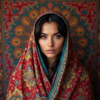 عکس زن در فضای سنتی ساخته هوش مصنوعی عکس حرفه ای زن