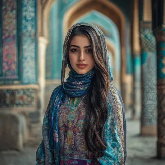 عکس زن در فضای تاریخی عکس حرفه ای مدل زن