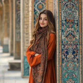 عکس حرفه ای زن در معماری تاریخی عکس حرفه ای مدل زن