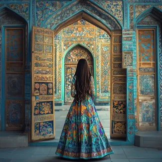 عکس استوک زن در اماکن تاریخی عکس حرفه ای مدل زن
